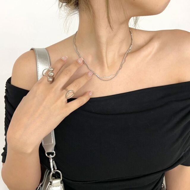 ギザギザ2連ネックレス