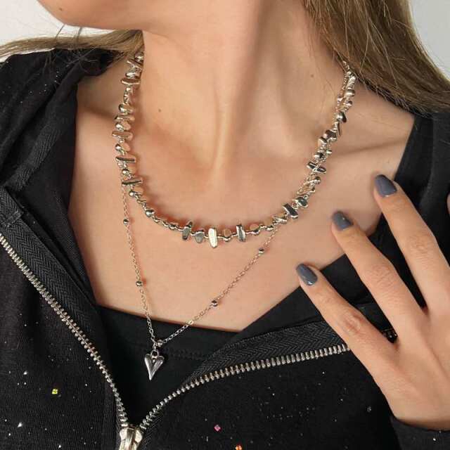 ハート2連ネックレス