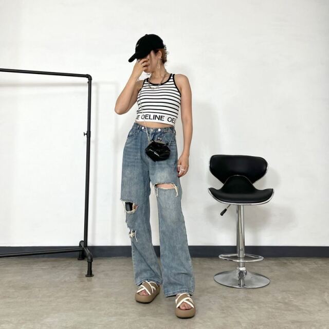 ハートクロスフラットサンダル