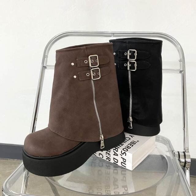 レイヤードブーツ