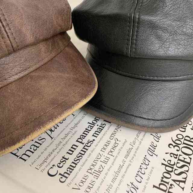 合成皮革キャスケット