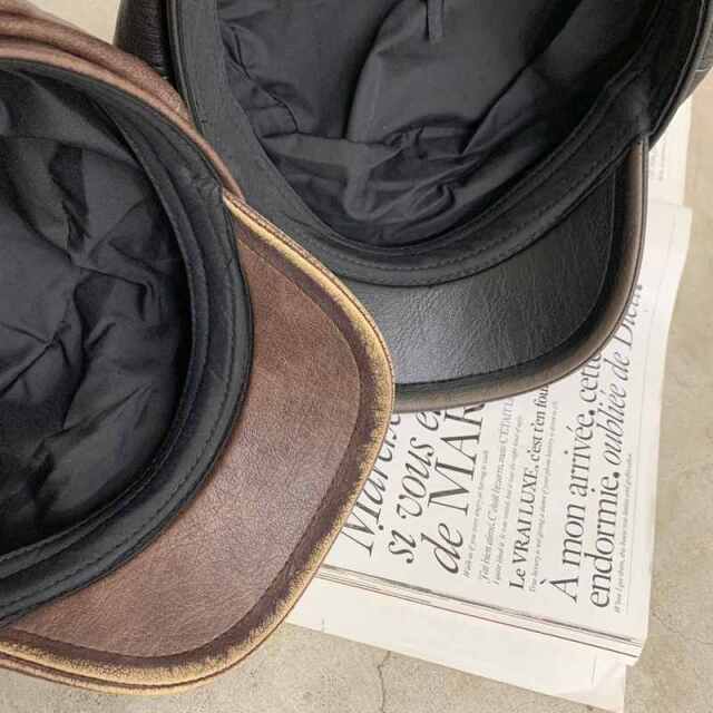 合成皮革キャスケット