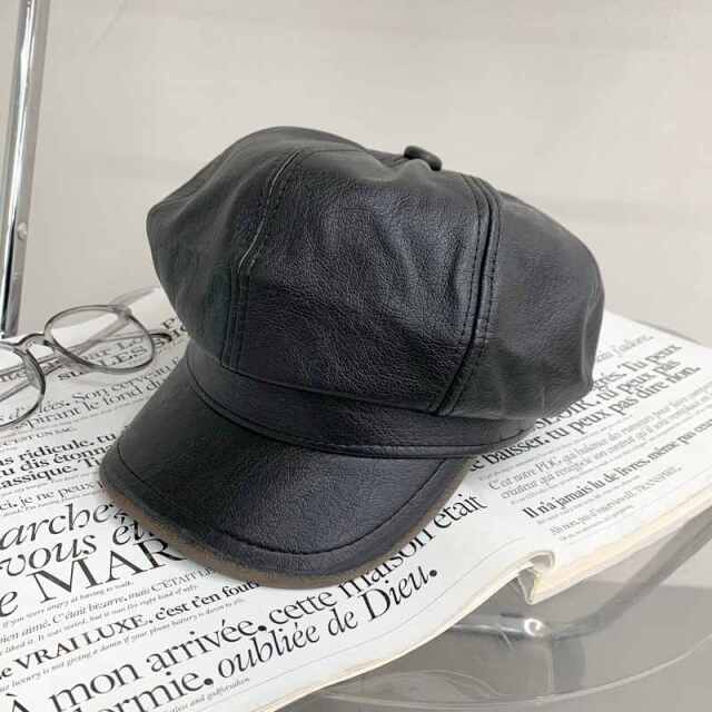 合成皮革キャスケット