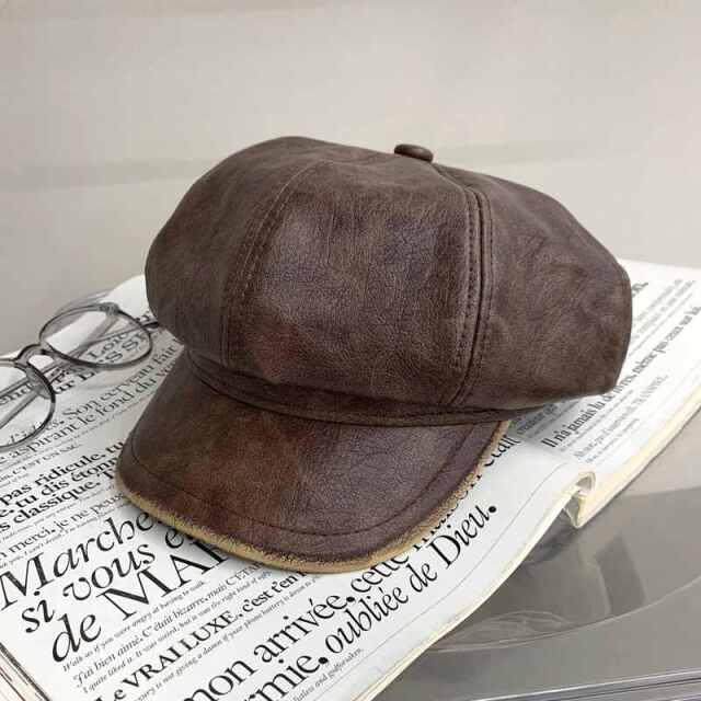 合成皮革キャスケット