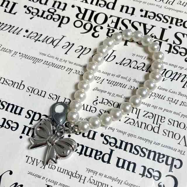 ★WEB限定★パールリボンチャーム