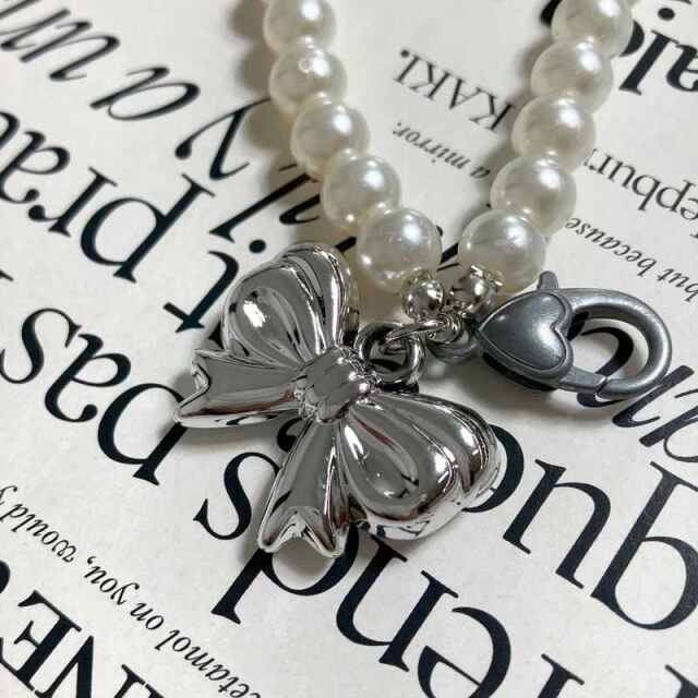 ★WEB限定★パールリボンチャーム