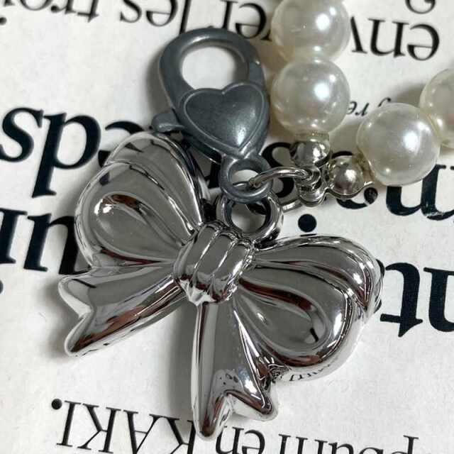 ★WEB限定★パールリボンチャーム