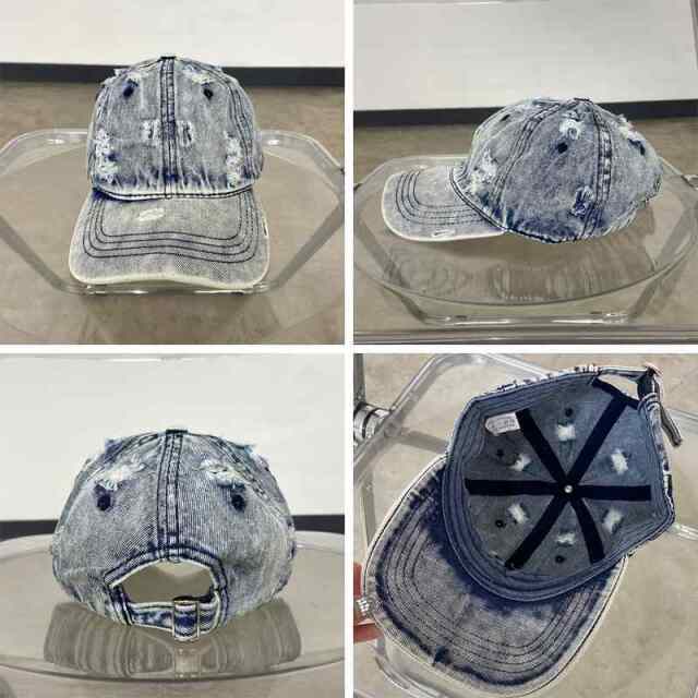 デニムダメージキャップ