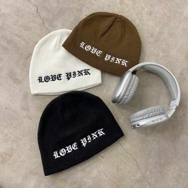 ハナモジ刺繍ビーニー