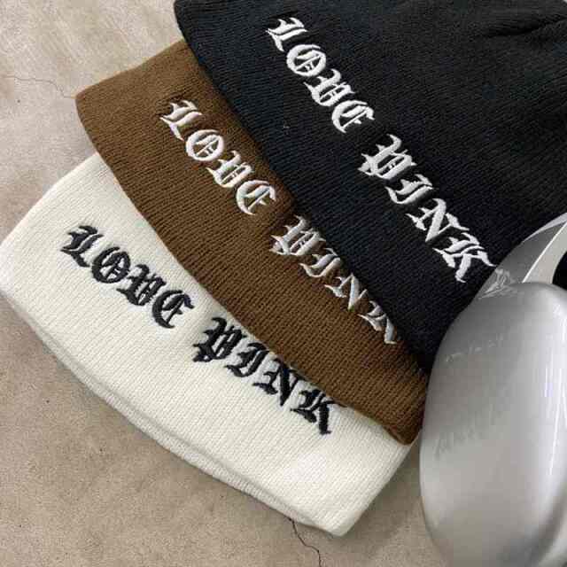 ハナモジ刺繍ビーニー