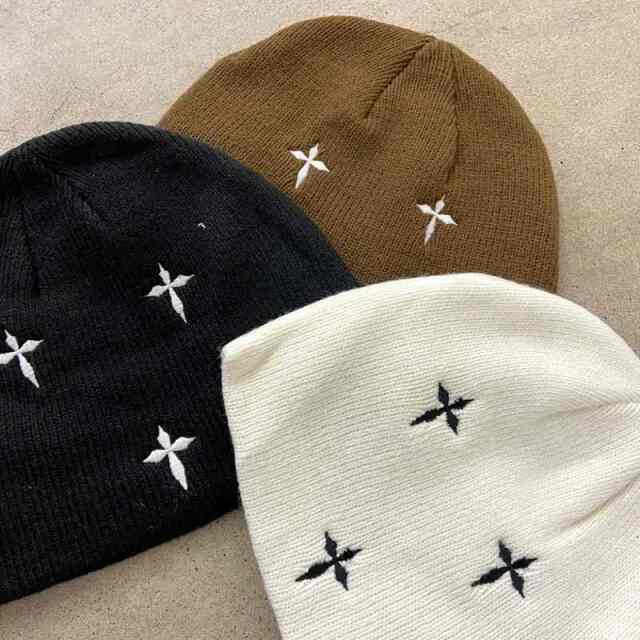 ハナモジ刺繍ビーニー