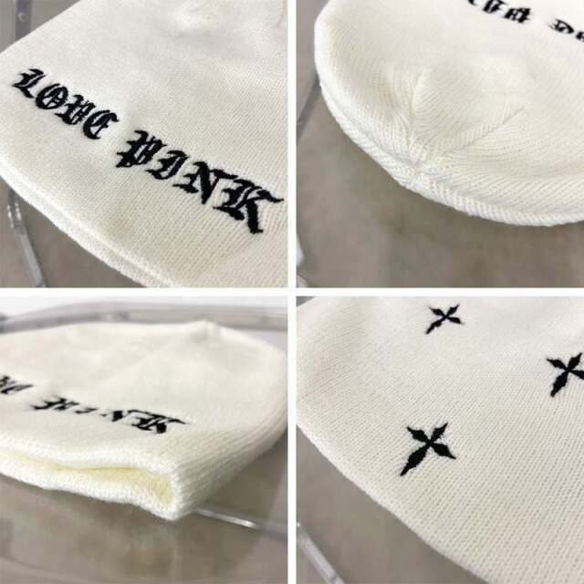ハナモジ刺繍ビーニー
