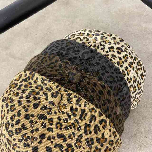 ヒョウ柄キャップ