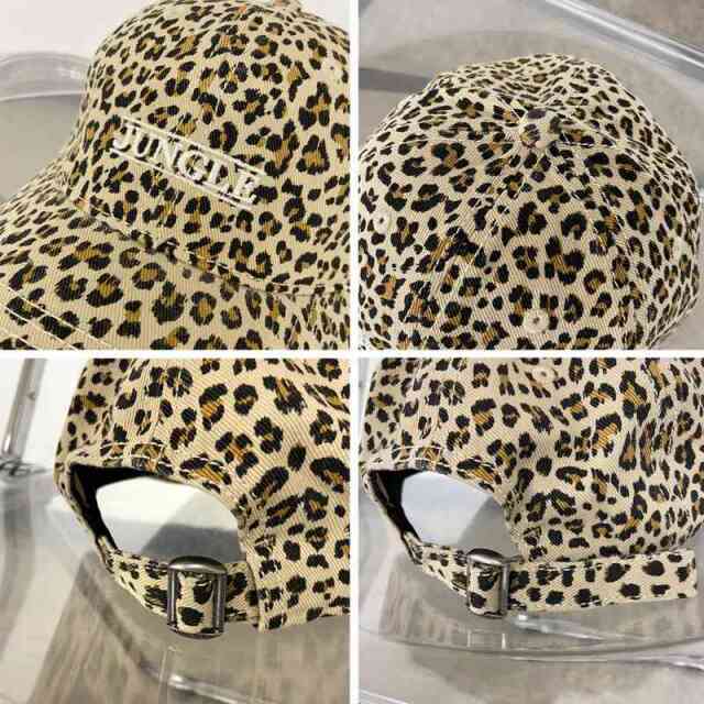 momentel ヒョウ柄ファーキャップ 22062a.jpg