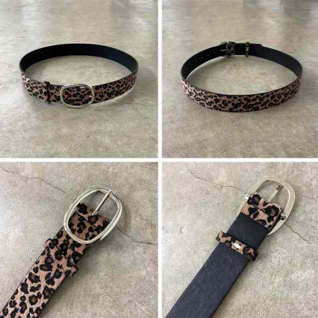 ヒョウ柄ベルト