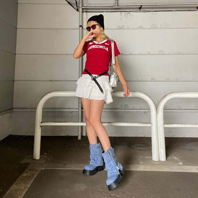 アンティーク風バックルスタッズベルト