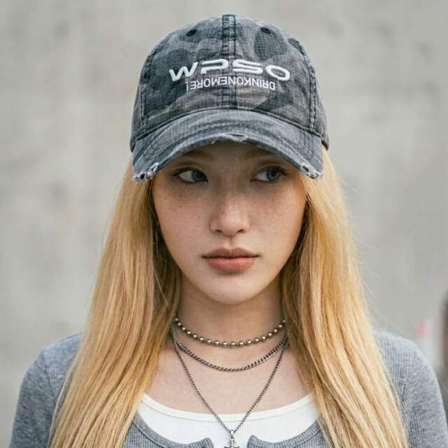 迷彩ロゴ刺繍キャップ