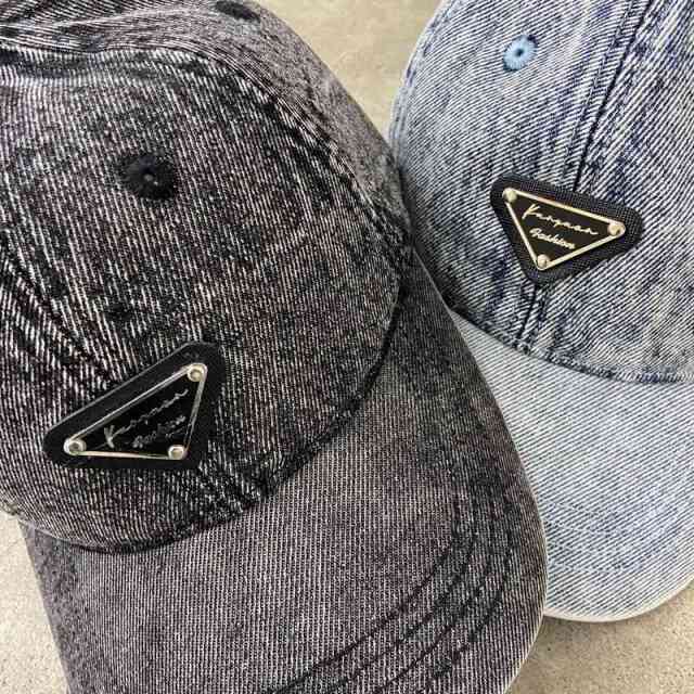 プレートデニムキャップ