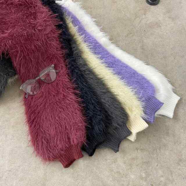 シャギーキーネックプルオーバー