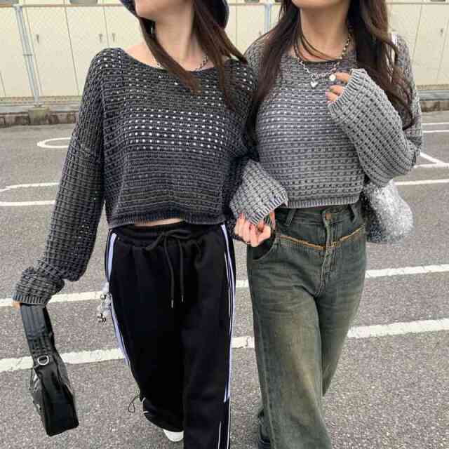 MIX透かしプルオーバー