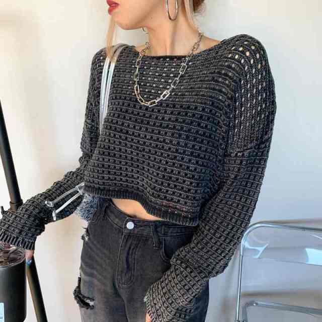 MIX透かしプルオーバー