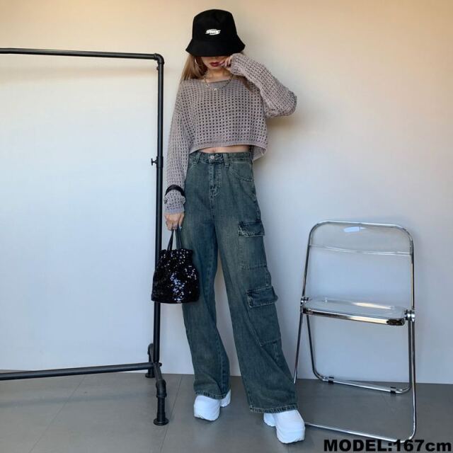 MIX透かしプルオーバー