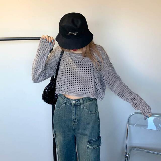 MIX透かしプルオーバー