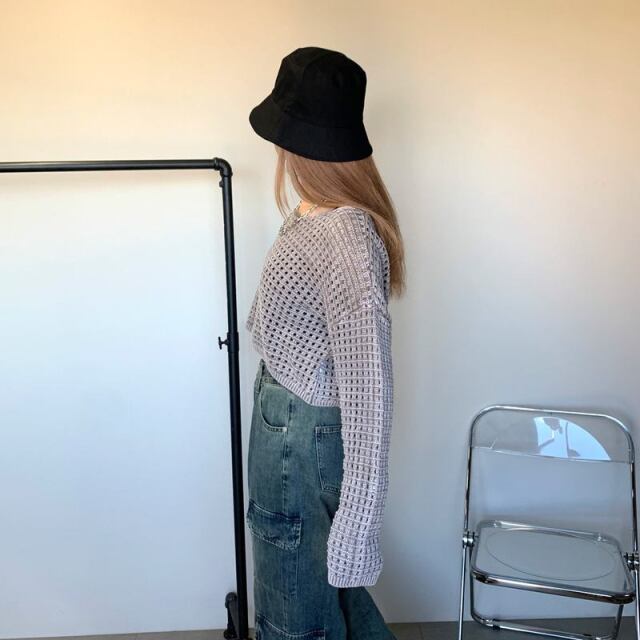 MIX透かしプルオーバー