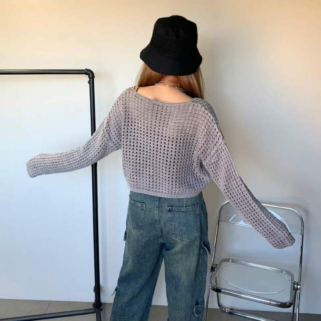 MIX透かしプルオーバー