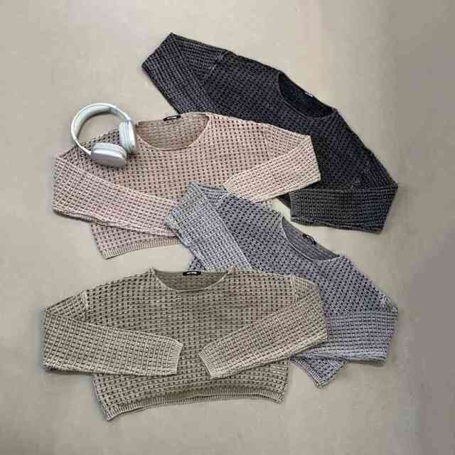 MIX透かしプルオーバー