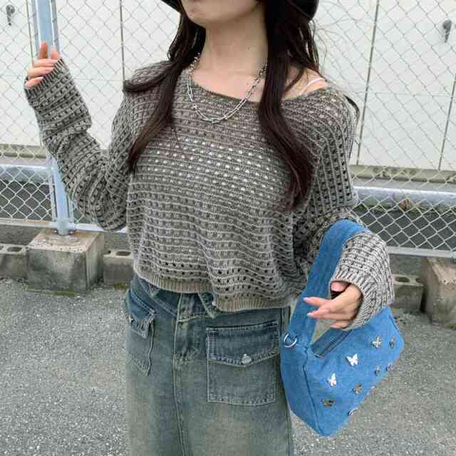 MIX透かしプルオーバー