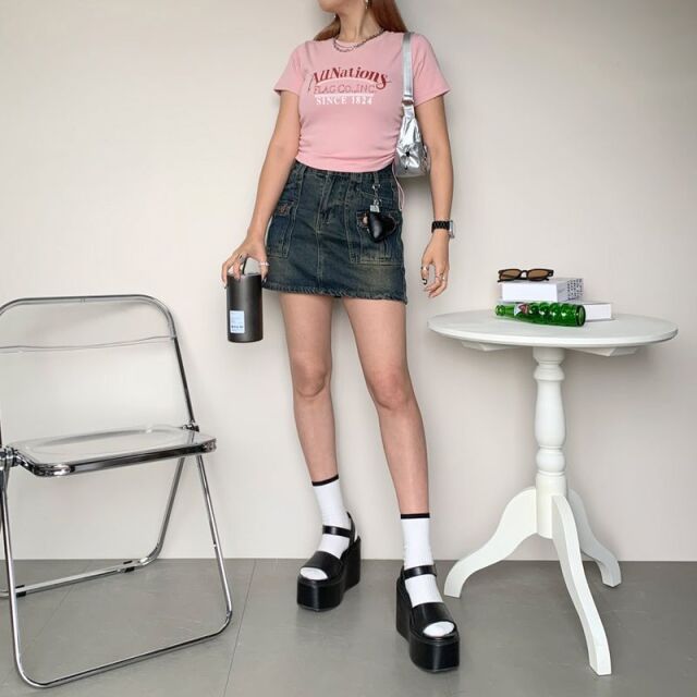 サイドタックロゴショートT