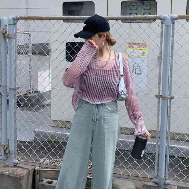 グラデーション透かしプルオーバー