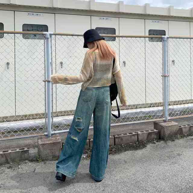グラデーション透かしプルオーバー