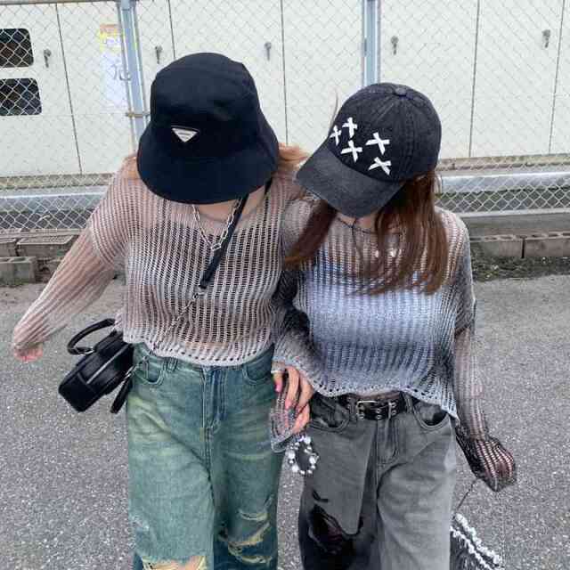 グラデーション透かしプルオーバー