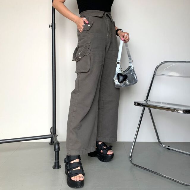non-hedge ウエスト折り返しデニムカーゴパンツ|TiMTiM