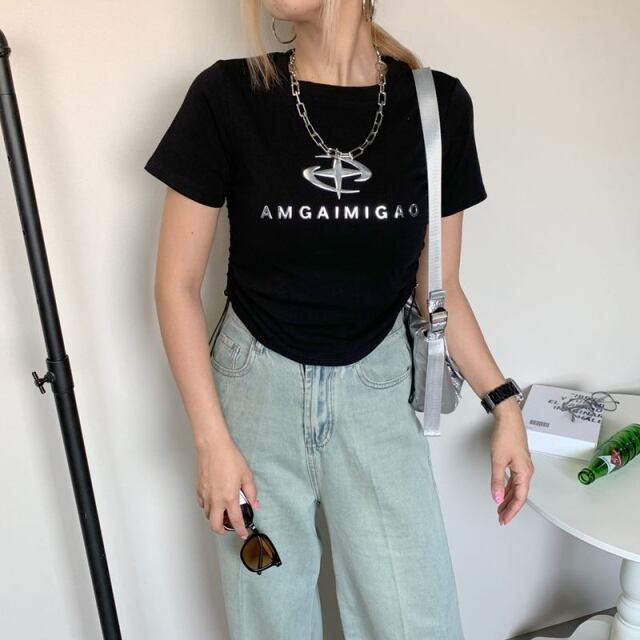 シルバーロゴショートT
