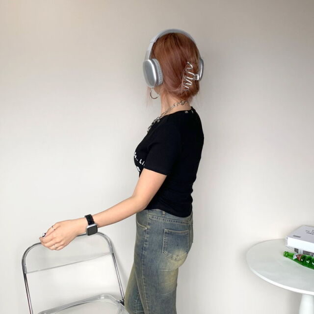 ハトメラバーロゴショートT