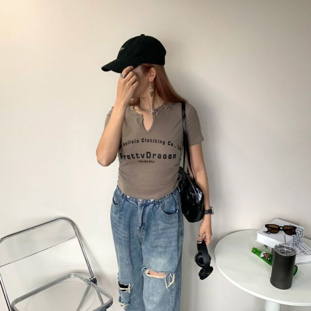 ハトメラバーロゴショートT