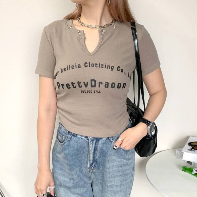 ハトメラバーロゴショートT