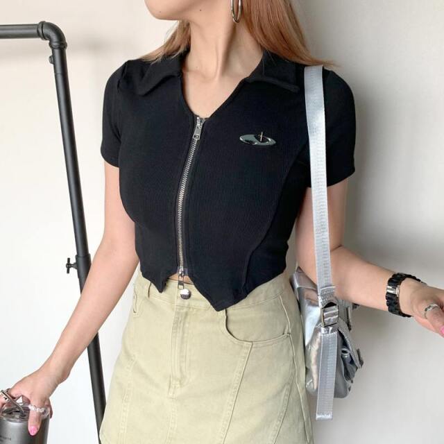 シルバーモチーフWZIPポロ