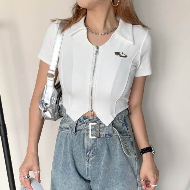シルバーモチーフWZIPポロ