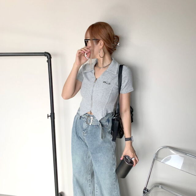 シルバーモチーフWZIPポロ