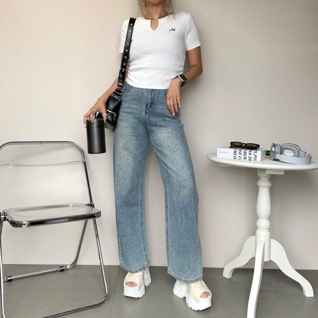 non-hedge ストーンデニムストレートパンツ|TiMTiMオンライン