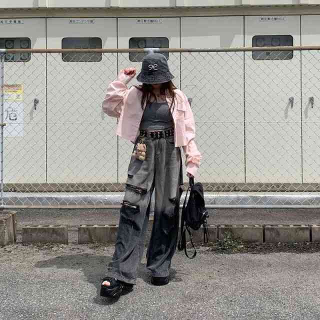 リブボタンバックオープンキャミソール