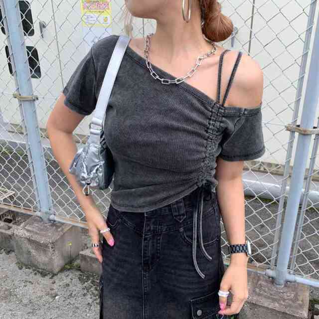 ワンショルドロストトップス