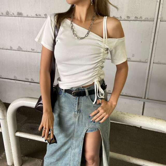 ワンショルドロストトップス