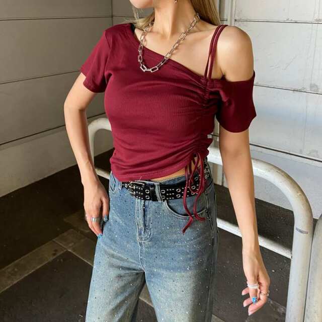 ワンショルドロストトップス