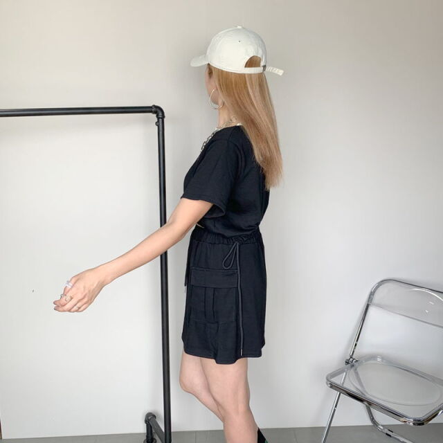 ★WEB限定★襟配色プルオーバー・スカートセットアップ
