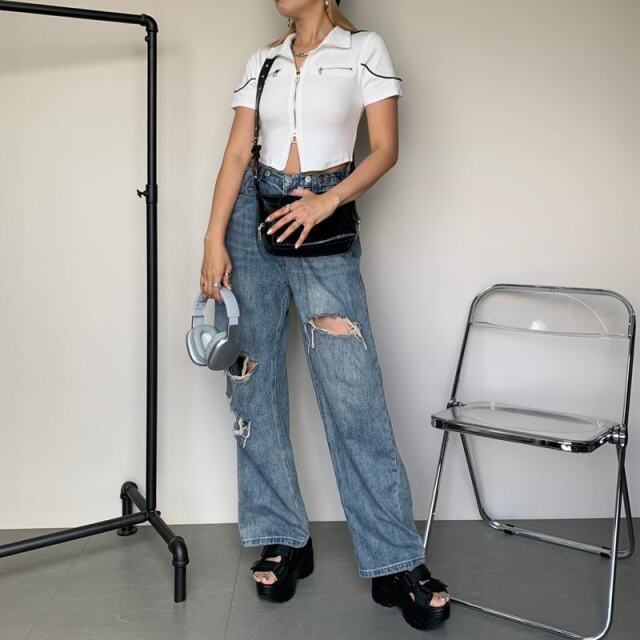 ★WEB限定★パイピングZIPポケポロ